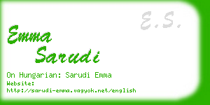 emma sarudi business card